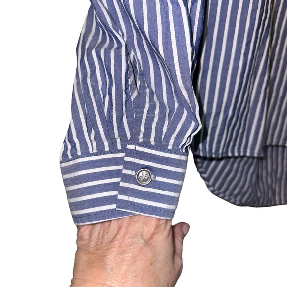 NWT Karen by Karen Kane Fresco striped Off the Shoulder Blouse - Picture 2 of 6